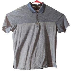 Tommy Bahama's Men's Blue Striped Polo Shirt